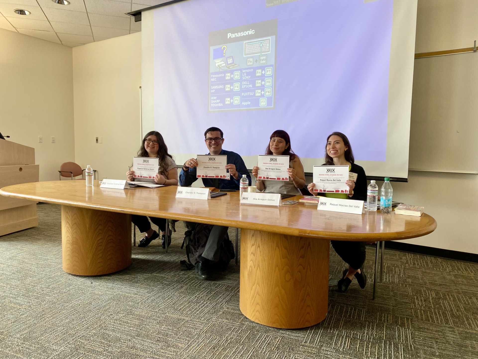 Students presenting on panel
