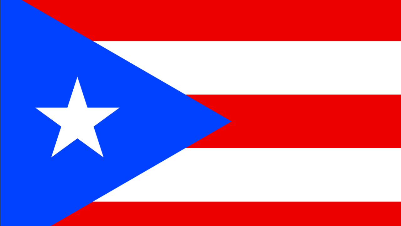 The flag of Puerto Rico.