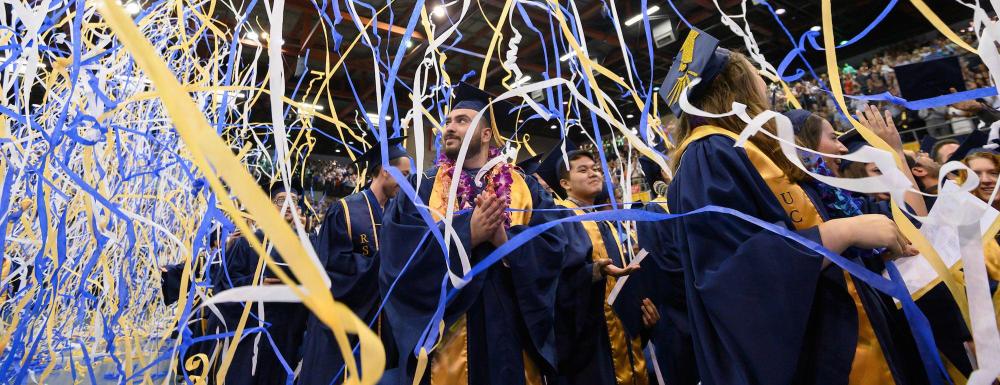 students at graduation