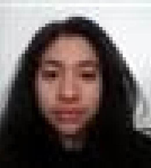 woman with long dark hair