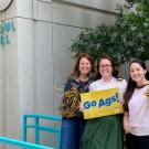 Undergrad advisors Amy Lowrey, Anna Pendleton, and Veronica Munoz